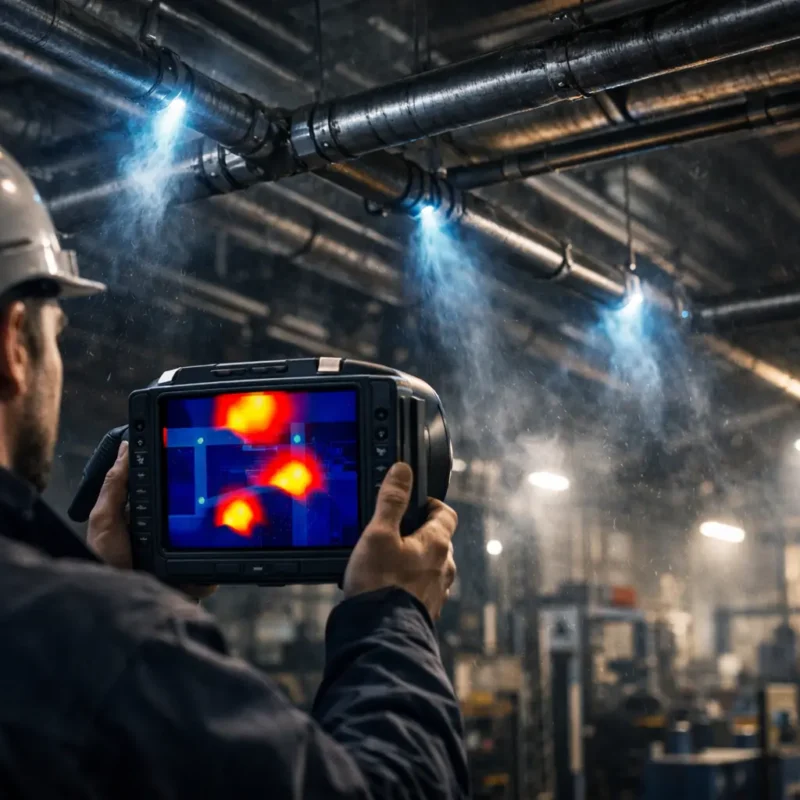 Detecting air leaks with thermal imaging